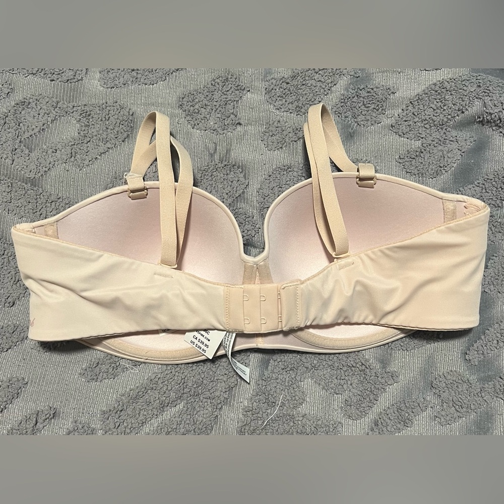 PINK Victoria's Secret Strapless Lightly Lined T-Shirt Bra Size 36C - Picture 2 of 3